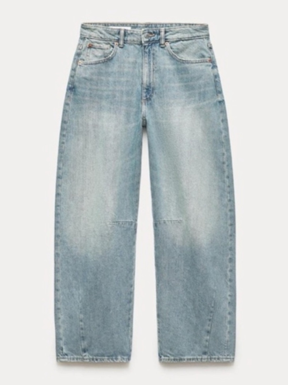 ZARA TRF MID WAIST BAGGY BALLOON JEANS sz 0